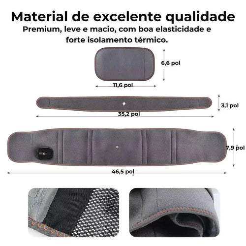 Massageador Lombar Recarregável - Compressa Quente - Arquitetura da Saúde
